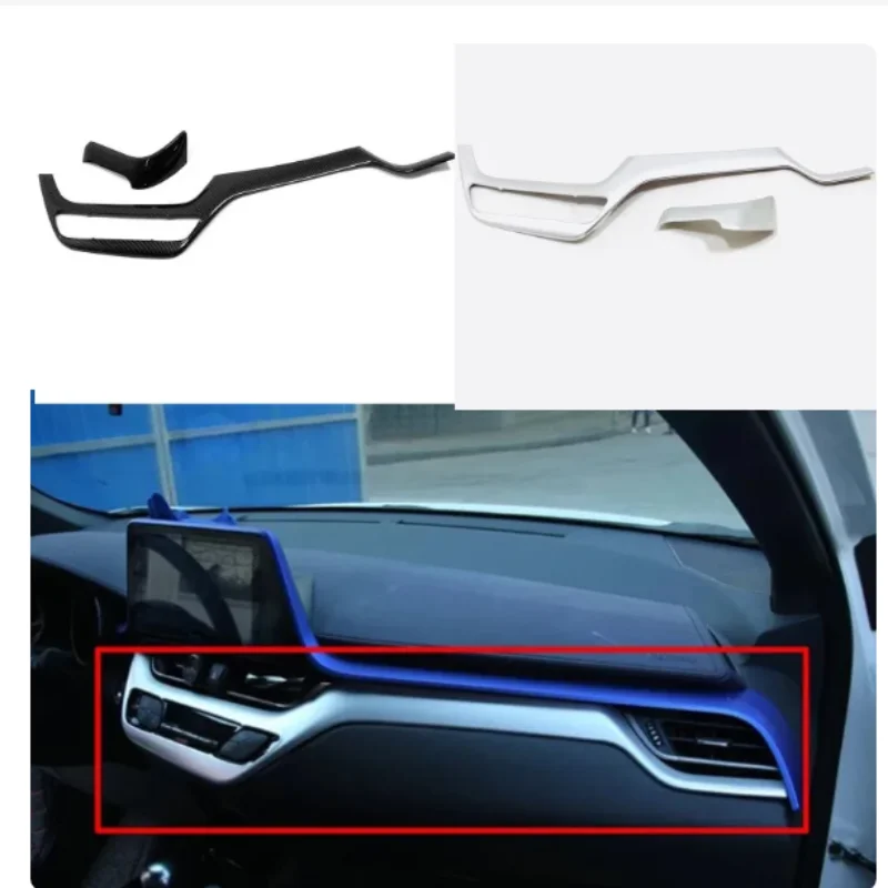 

Car Garnish Cover Detector Center Console Navigation Box Interior GPS Trim 2pcs For Toyota C-HR CHR 2017 2018 2019 2020 2021