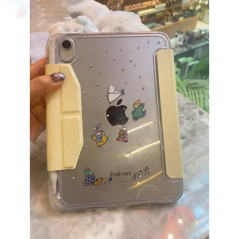 Cartoon Polka Dots New Tablet Case For iPad Pro 11 12.9in 13 M4 9.7 10.2 5/6th 7/8/9 10 11th MINI 6 7 Air 5 6 7 Trifold Case