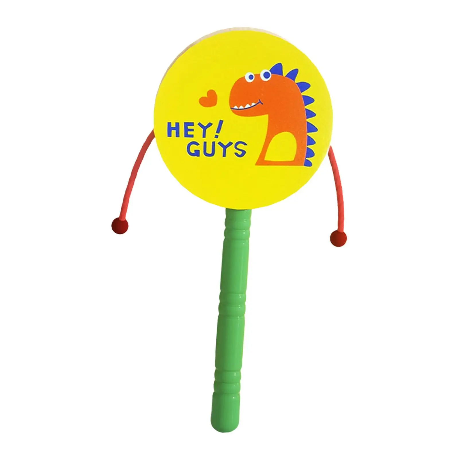 Rattle Drum Toy Hand Bell Drum Rhythm Percussion Instrument Infant Baby Shaker Toy Baby Musical Toy, for Boys Girls Toddlers