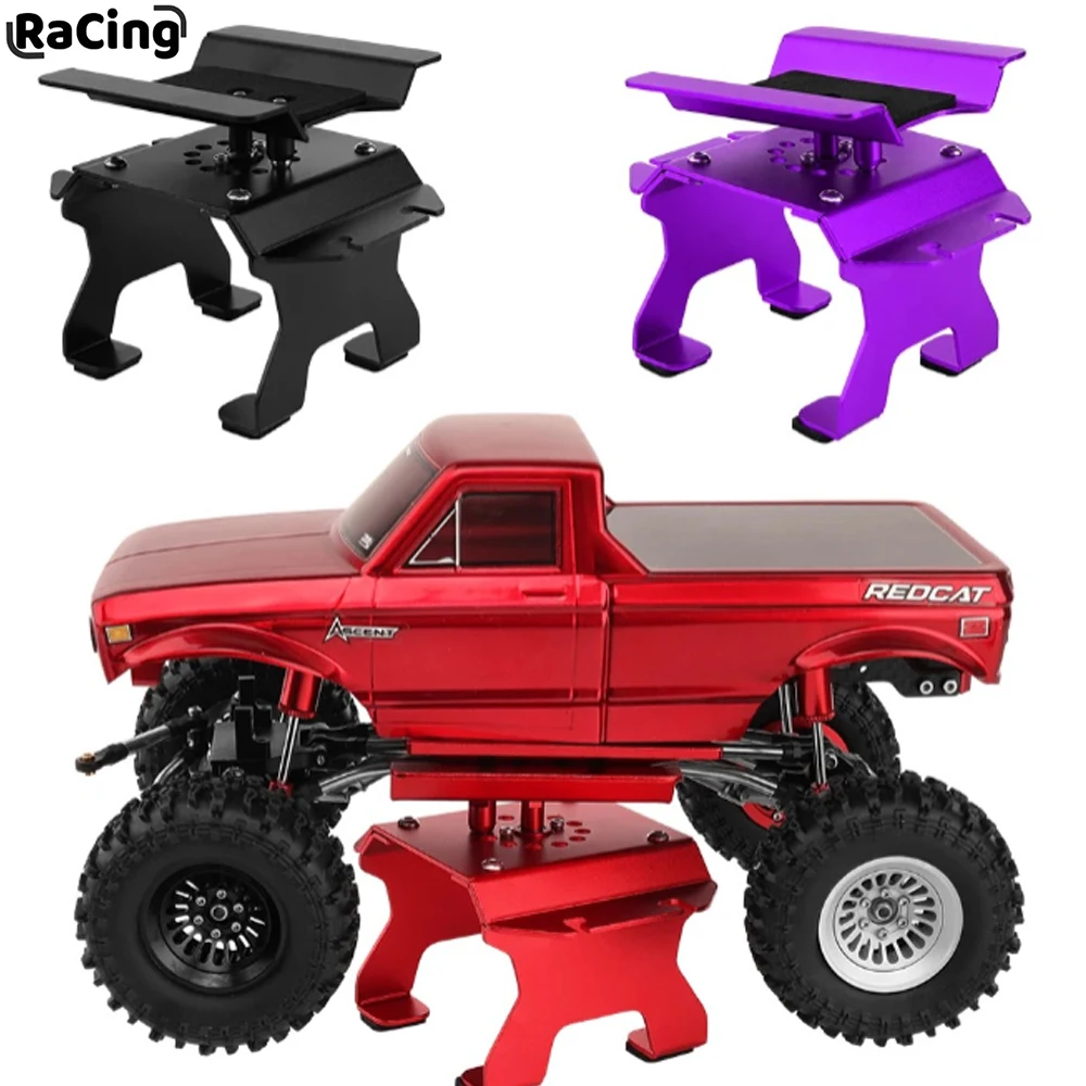 Aluminum Dual-Bearing Repair Work Stand Tool RC Car Stand With Shock Holder For 1/18 1/24 SCX24 TRX4M FCX18 FCX24 RC Crawler