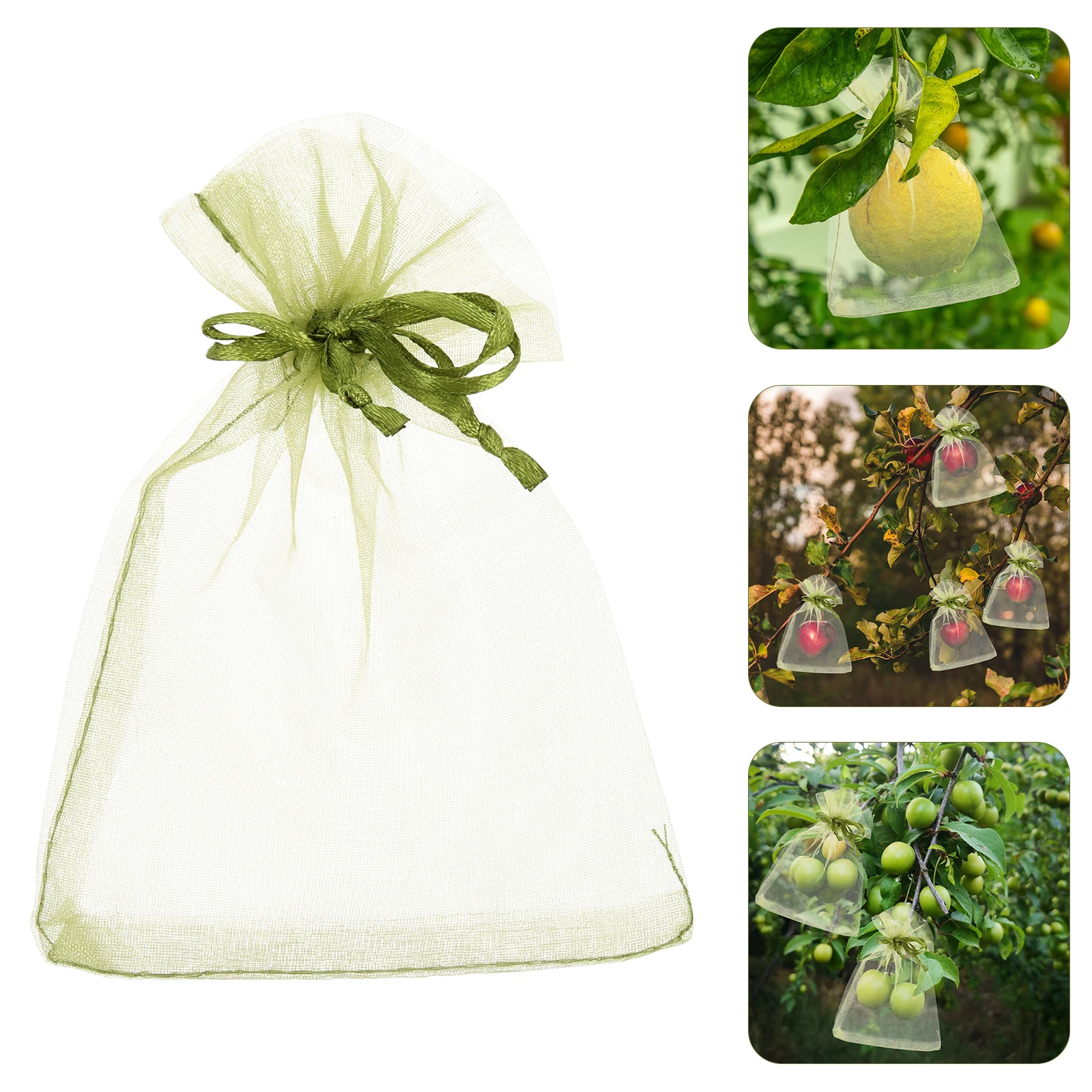 

50 Pcs Fruit Protection Bag Mesh Bags Organza Small Drawstring Tree Fabric Garden