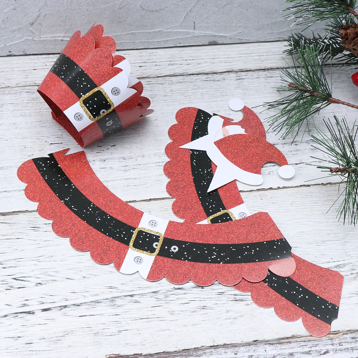 72Pcs Santa Claus Cupcake Wrapper and Topper Christmas Cake Decoration Party Festival Supplies Cake Wrapper and Topper