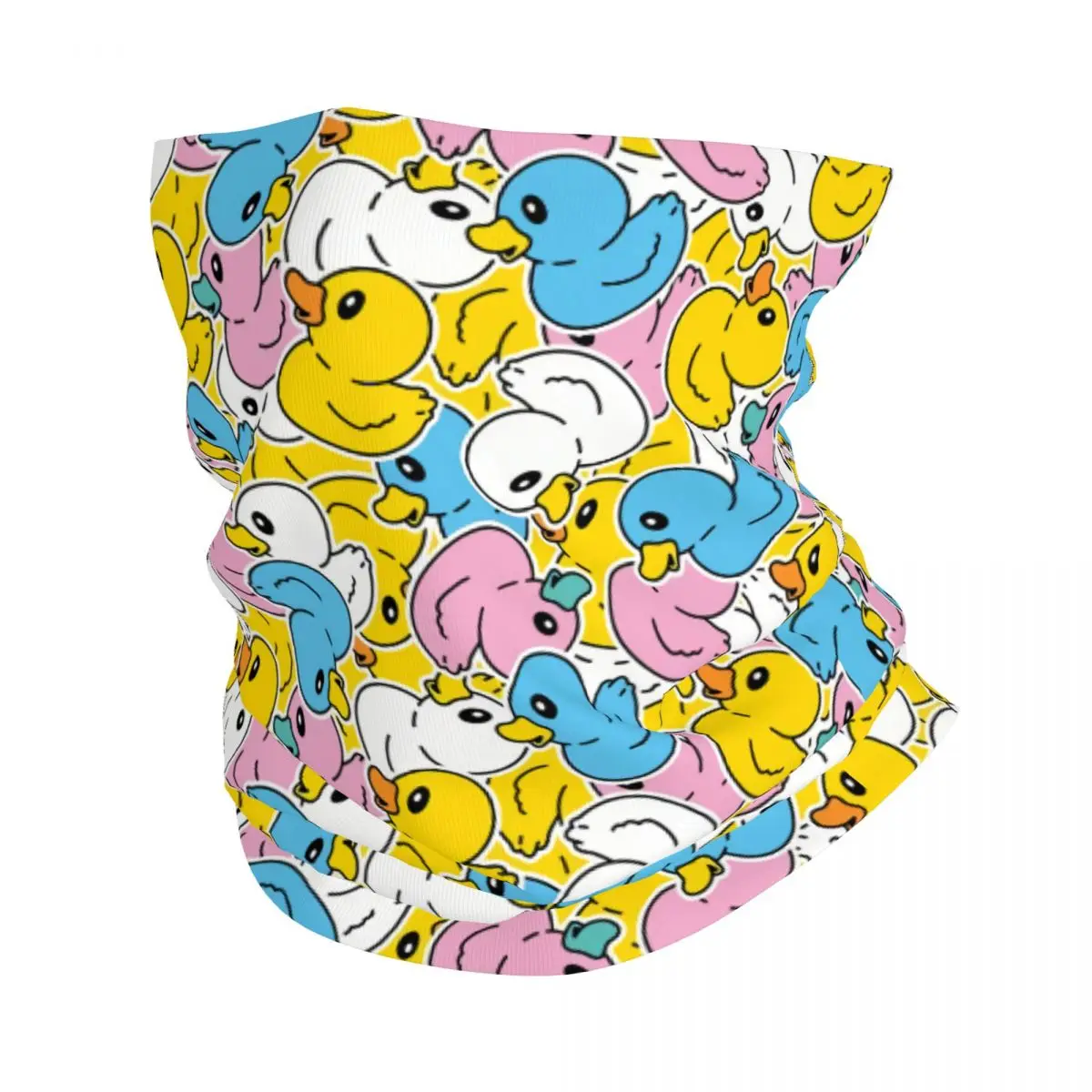 Colourful Ducks Scarf Neckerchief Neck Face Mask Polyester