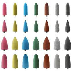 Rubber Nail Drill Bit Milling Cutter Silicone Polishing Buffer Polisher Grinder Cuticle Electric Nail Files Pedicure Manicure