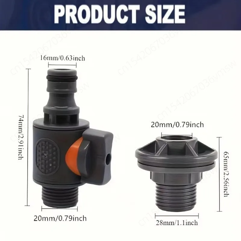 New Rain Barrel Overflow Kit, 1/2