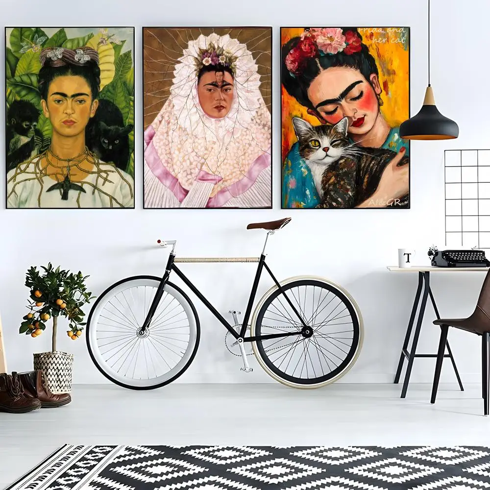 painter artistic F-Frida Kahlo Poster retro art restaurant bar decoration