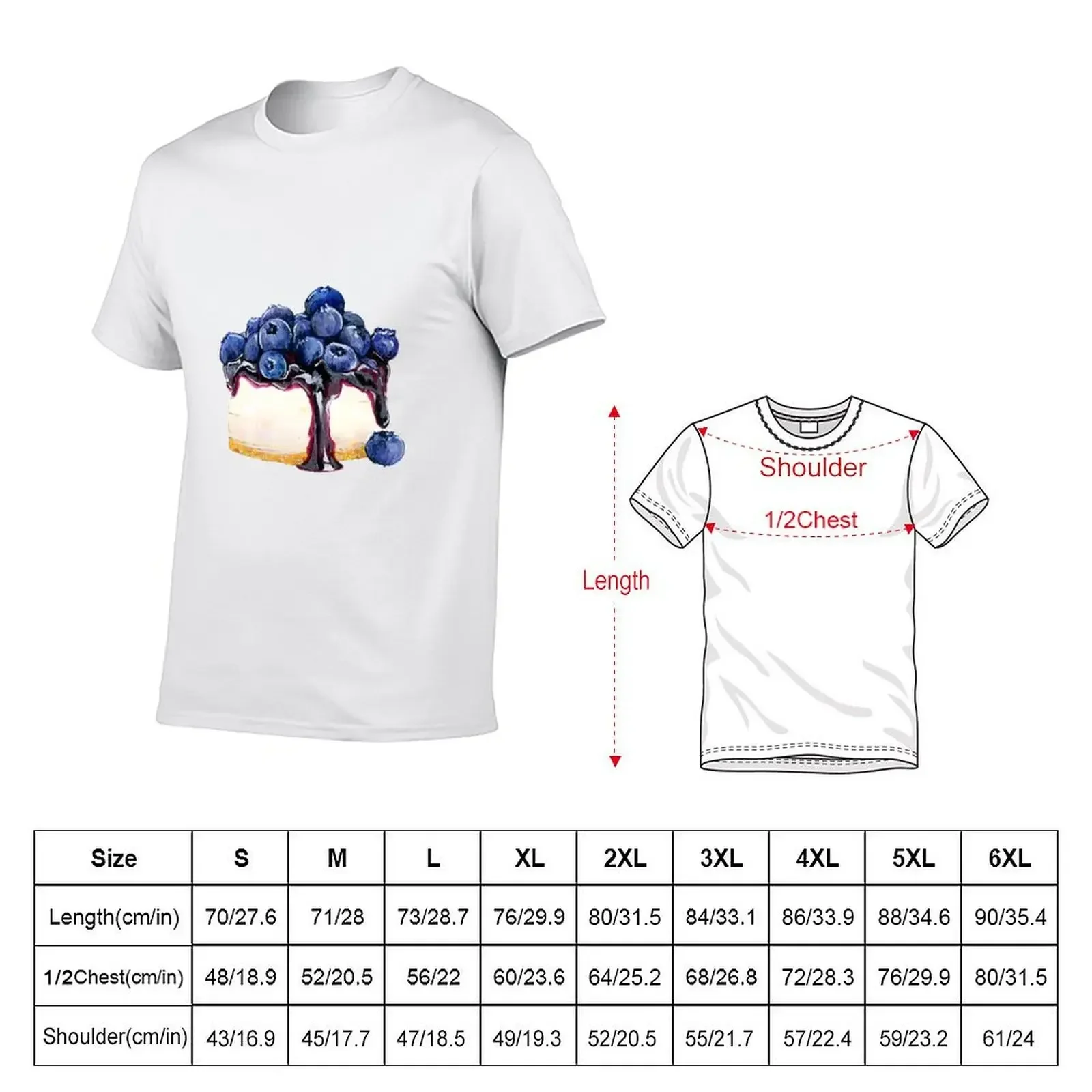 Blueberry Cheesecake T-Shirt man clothes cotton graphic tees boys animal print aesthetic clothes mens white t shirts