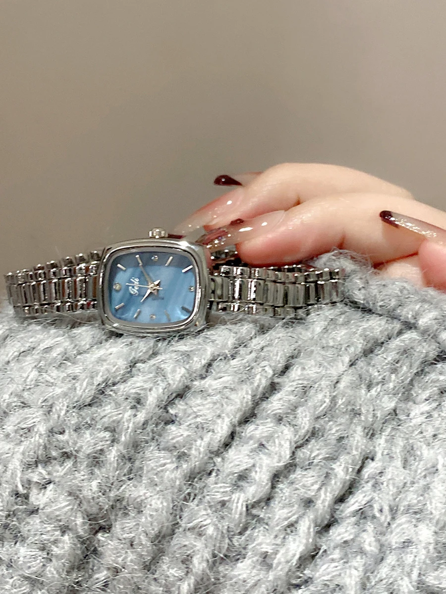 

Square watch for women light luxury women's leather belt Korean style simple temperament female students high-end women's watch