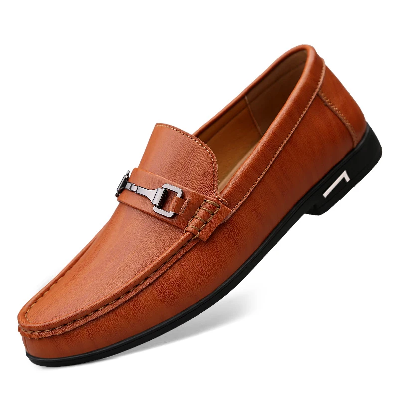 Spring Autumn Men Casual Luxury Leather Men\'s Loafers Lofer Shoes Loafer Loffers Slip-On Mocasines Hombre Dropshipping