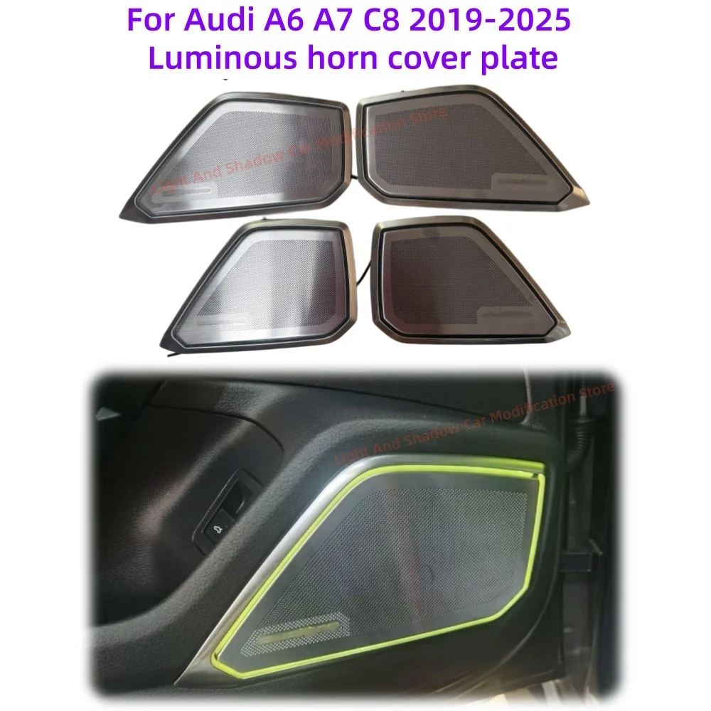 LED Ambient Atmosphere Lamp Luminous Cover Plate Auto Interior Lighting Retrofit Upgrade Accessories for Audi A6 A7 C8 2019-2025