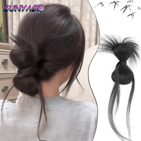합성 클램프 유형 Bowknot Hair Bun With Duckbill Clip 우아하고 자연스러운 셔틀콕 헤드 포니 테일 헤어 익스텐션 여성용 Best5 합성 클램프 유형 Bowknot Hair Bun With Duckbill Clip 우아하고 자연스러운 셔틀콕 헤드 포니 테일 헤어 익스텐션 여성용 Best5