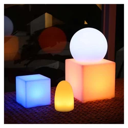 Remote Control LED Glow Ball Night Light Indoor Home Decor Table Lamp Outdoor Garden Lawn Wedding Party Illuminate Globe Bar KTV