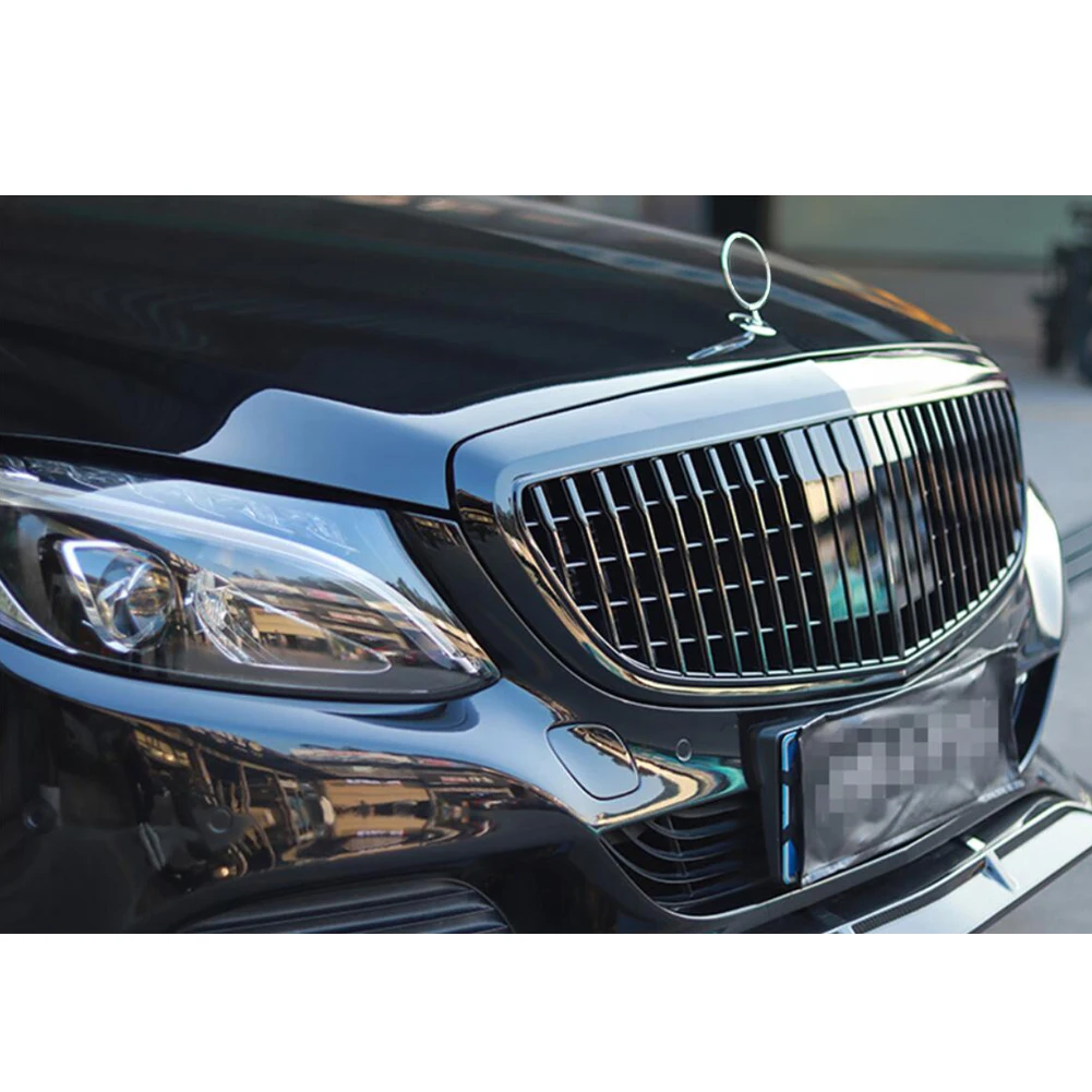 Griglia anteriore per auto adatta per Mercedes W205 classe C C250 C300 C400 2014-2021 griglia paraurti emblema in piedi Maybach tyle