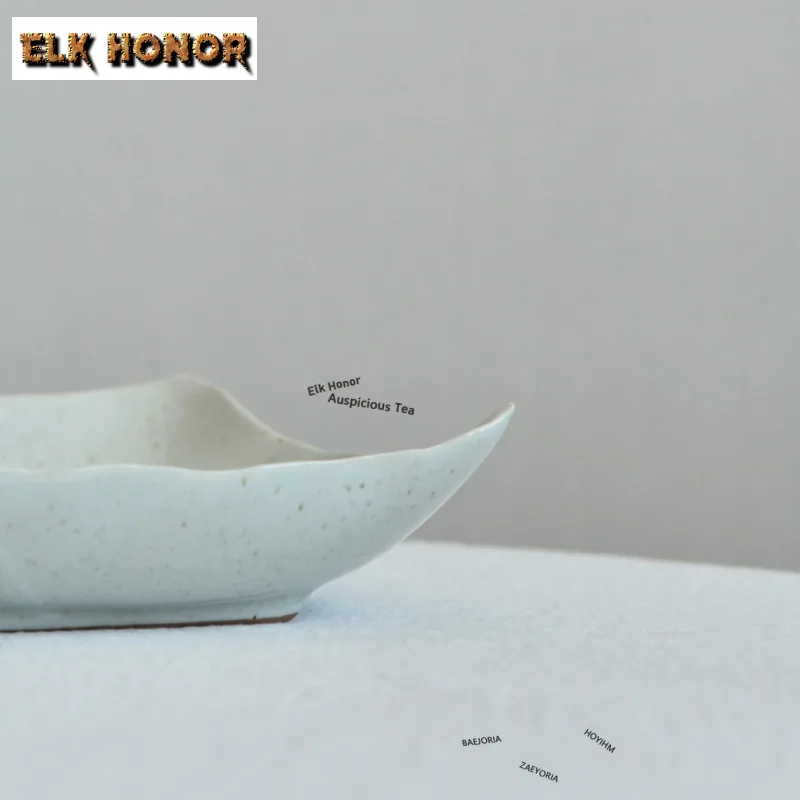 ZAEYORIA Creative Hand-painted Stoneware Shallow Plate Pot Bearing Holder Tableware Dishes Plate Irregular Square Fruit Plate view 5