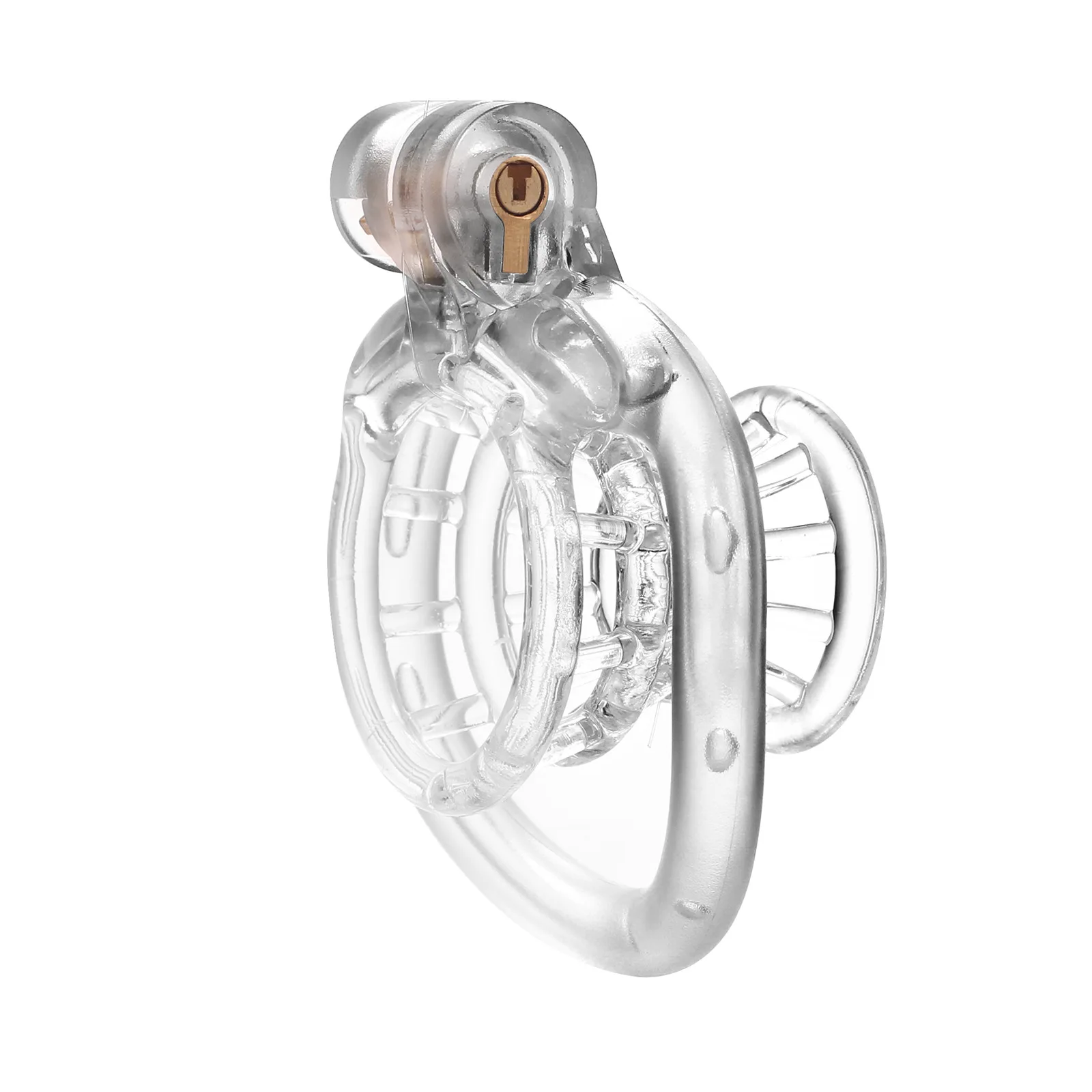 Male Chastity Lock Anti-Cheating Cock Cage with 4 Rings for A Belt of Fidelity Feminization Negative Inverted Chastity Sex Toy - Image 4