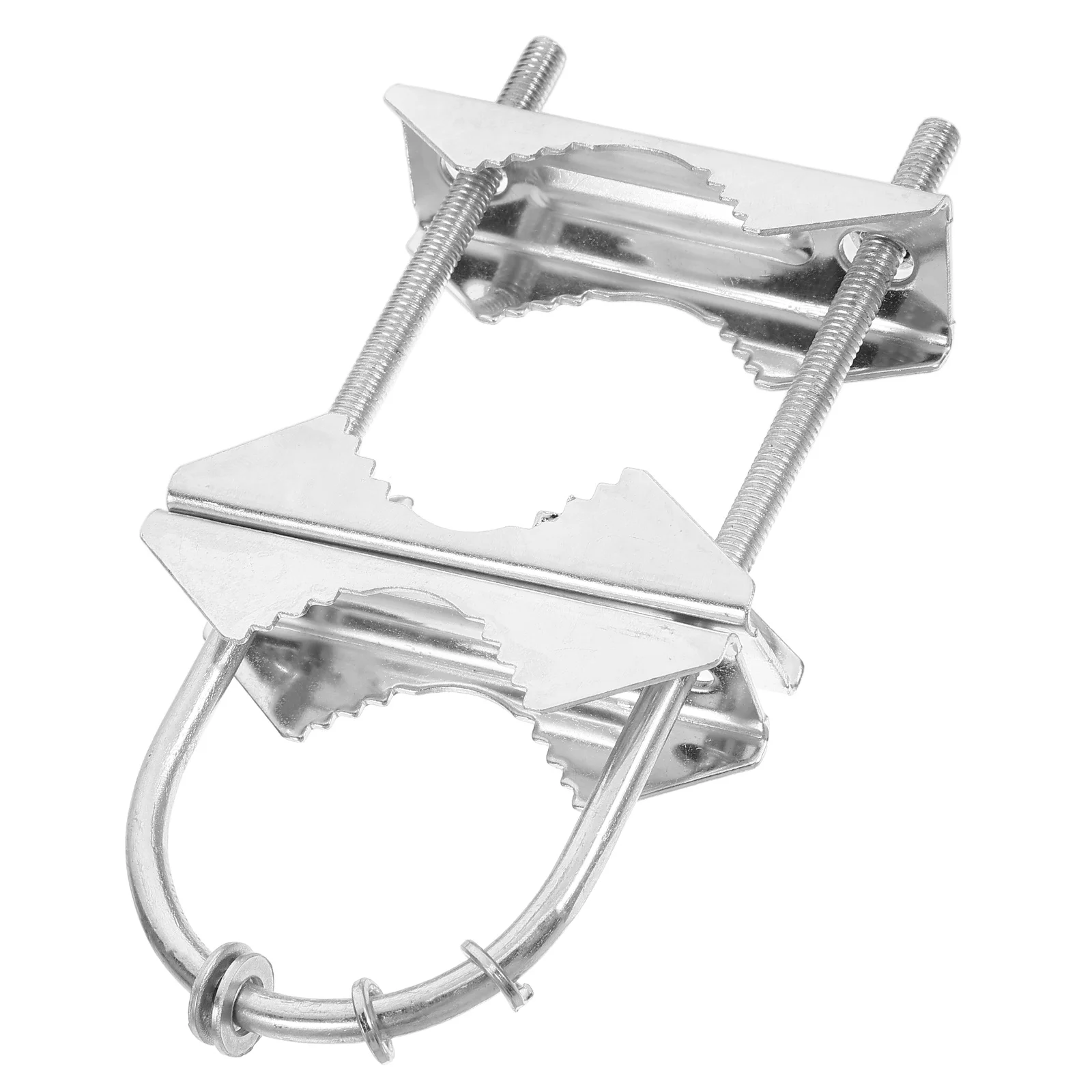 

M6 U Bolt Dog Tooth Pipe Clamp Mounting Bracket Antenna Pole Sturdy Iron Adjustable for Electronics Construction