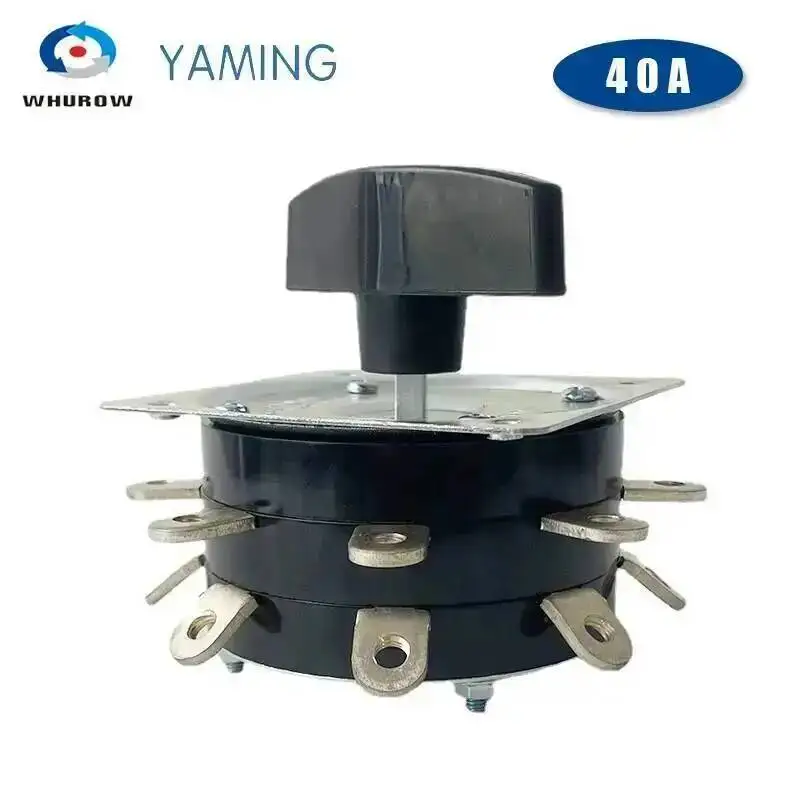 Welder Switch KDH-40/2-8 Contactor 8 Position Two Poles 16 Pins 40A For Welding Machine Rotary Copper Pin Silver-plate