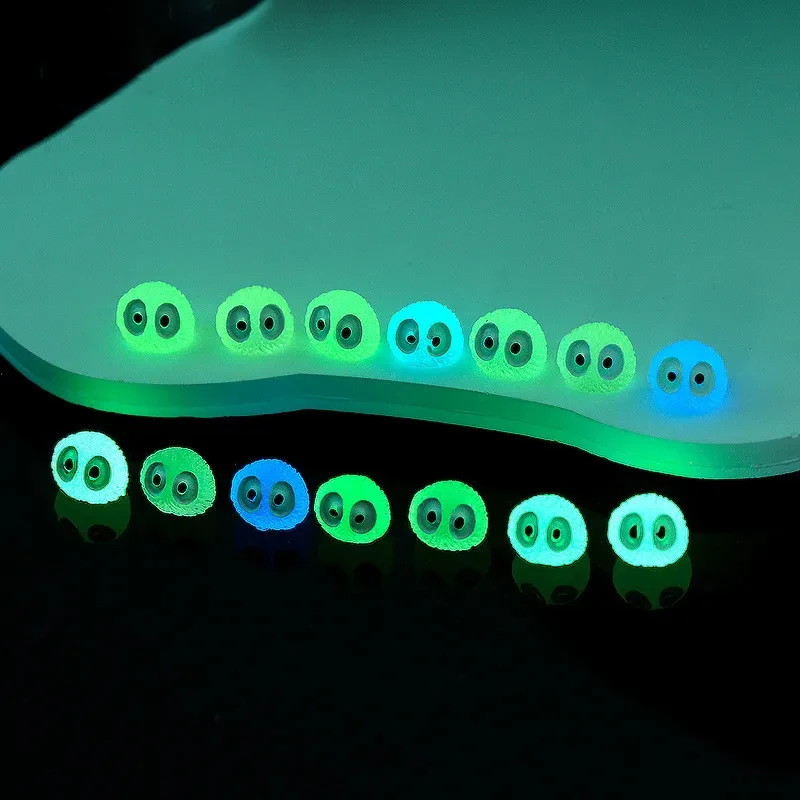 

10Pcs Luminous Briquettes Elfs Black Ball Sprite Duck Figurine Home Decor Glowing Miniature Fairy Garden Decoration Accessories