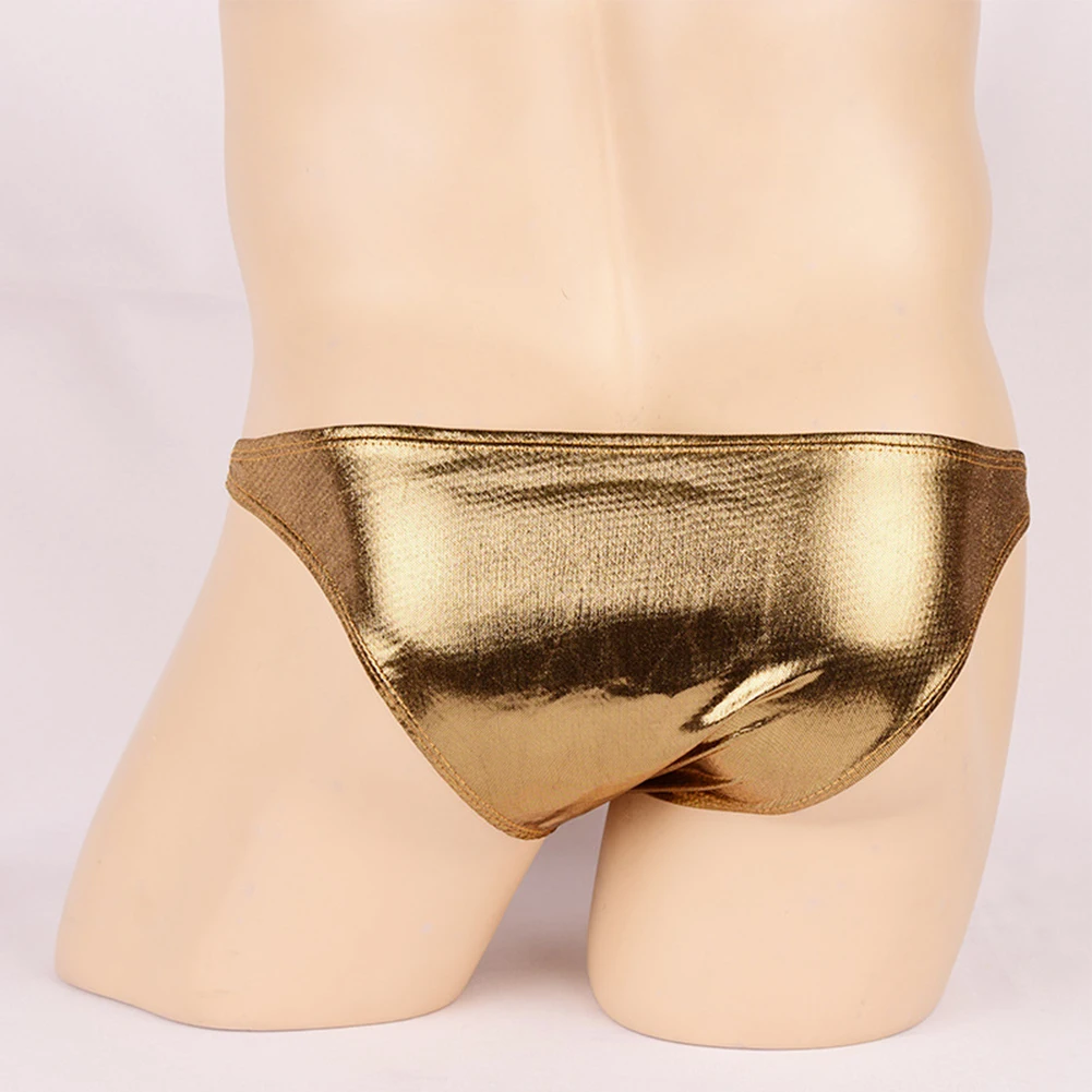 Men Wet Look Shiny Briefs Shiny G-String Lingerie Low Rise Thong Sexy Underwear Clubwear Peni Bulge Pouch Underpants