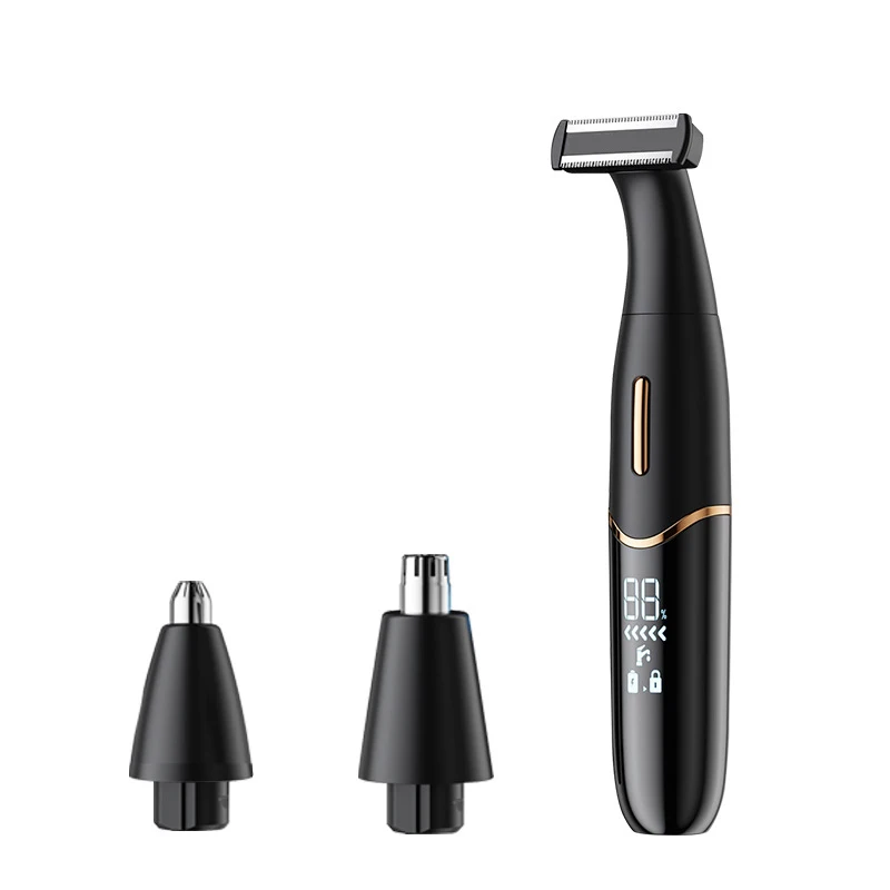 3 in 1 Electric Beard Trimmer ,Wet/Dry Body Shaver Groomer Hair Clippers Kit Ear Nose Hair Trimmer with 4 Stubble Combs,