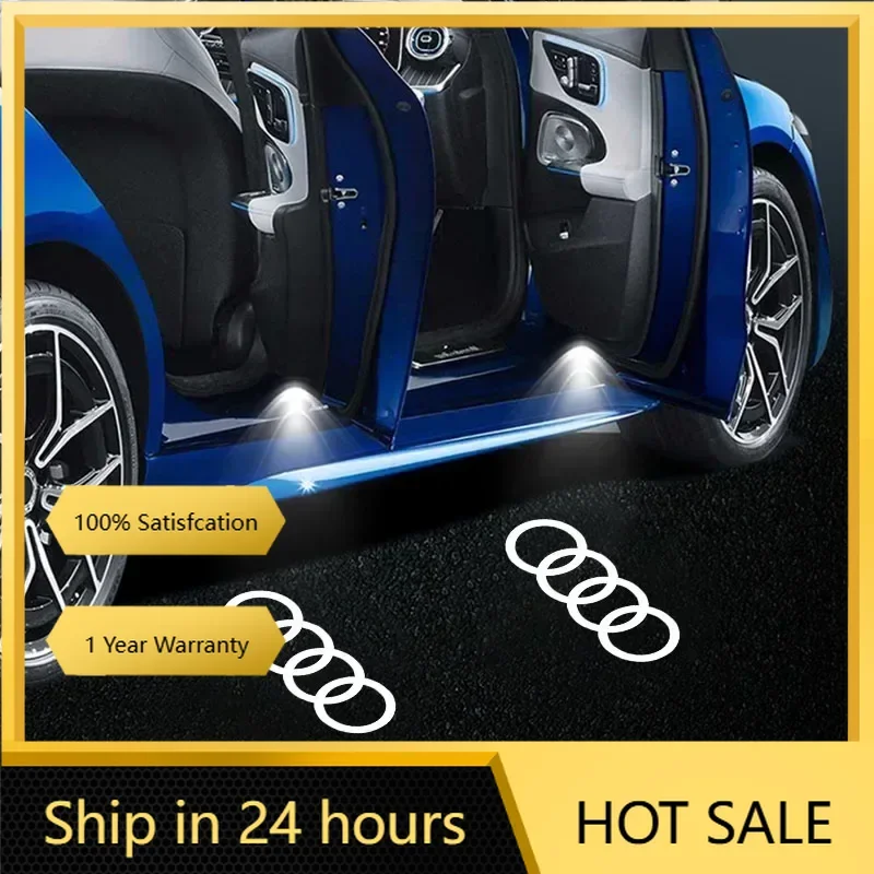 

2025 Hot 2PCS LED Car Door Badge Light Projector Courtesy Shadow Welcome Lamp For Audi Sline A3 A4 A5 A6 A7 A8 Q3 Q4 Q5 Q7 B8 B6