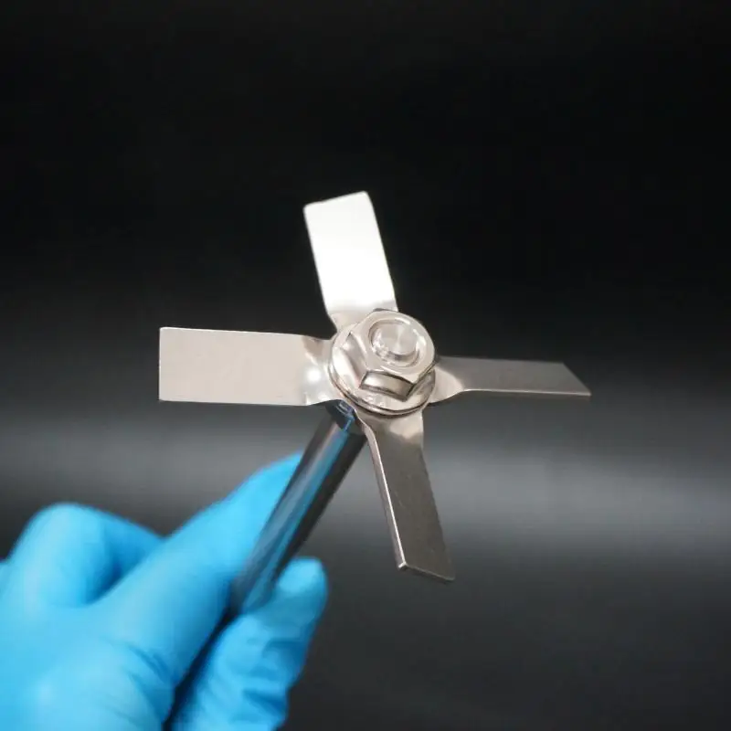 

1 комплект 40–120 мм 30 ° Лопатка для перемешивания с тремя листами/перекрестными листами из нержавеющей стали для лабораторного оборудования миксера