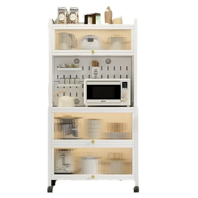 Kitchen Shelf Multi-layer Edge Cabinet Rental House Floor-to-ceiling Home Storage Cabinet Home ！~