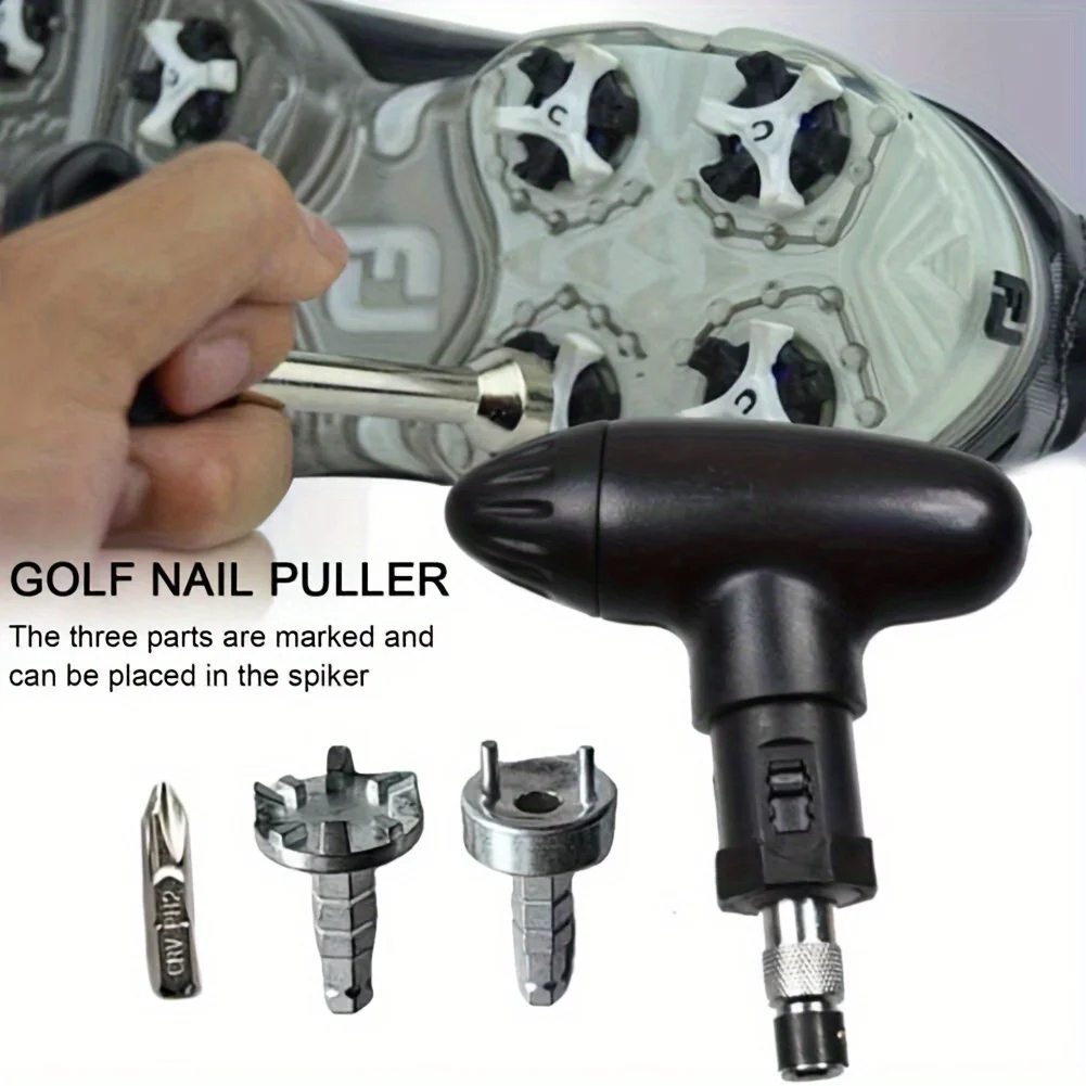

Набор ключей для обуви для гольфа, ключ с храповым механизмом и шипом, набор инструментов для снятия и регулировки шипов Iron Golf, необходимые аксессуары для гольфа