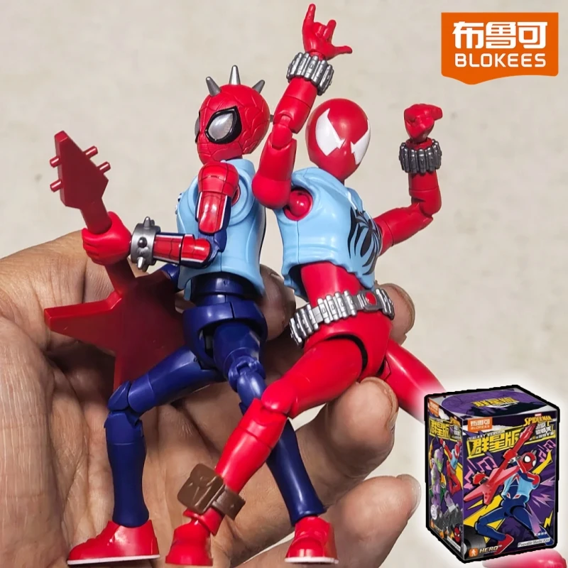 

Blokees Marvel Many Stars Edition Vol.6 Blind Box Building Block Figure Spider-Man Electro Green Goblin Model Collectible Gift