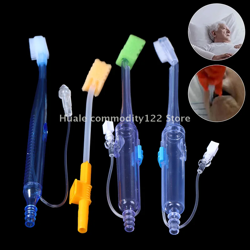 Flush Suction Type Medical Sponge Toothbrush ICU Suction Tube Oral Care Single Use Suction Cleaning Hygiene Bedridden Patient