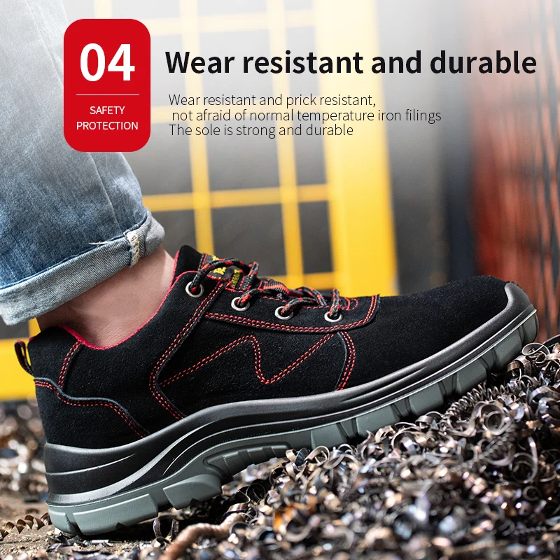Safety Shoes Man for Work in Low Price with Steel Toe Work Wear Industrial Protection for the Feet Original