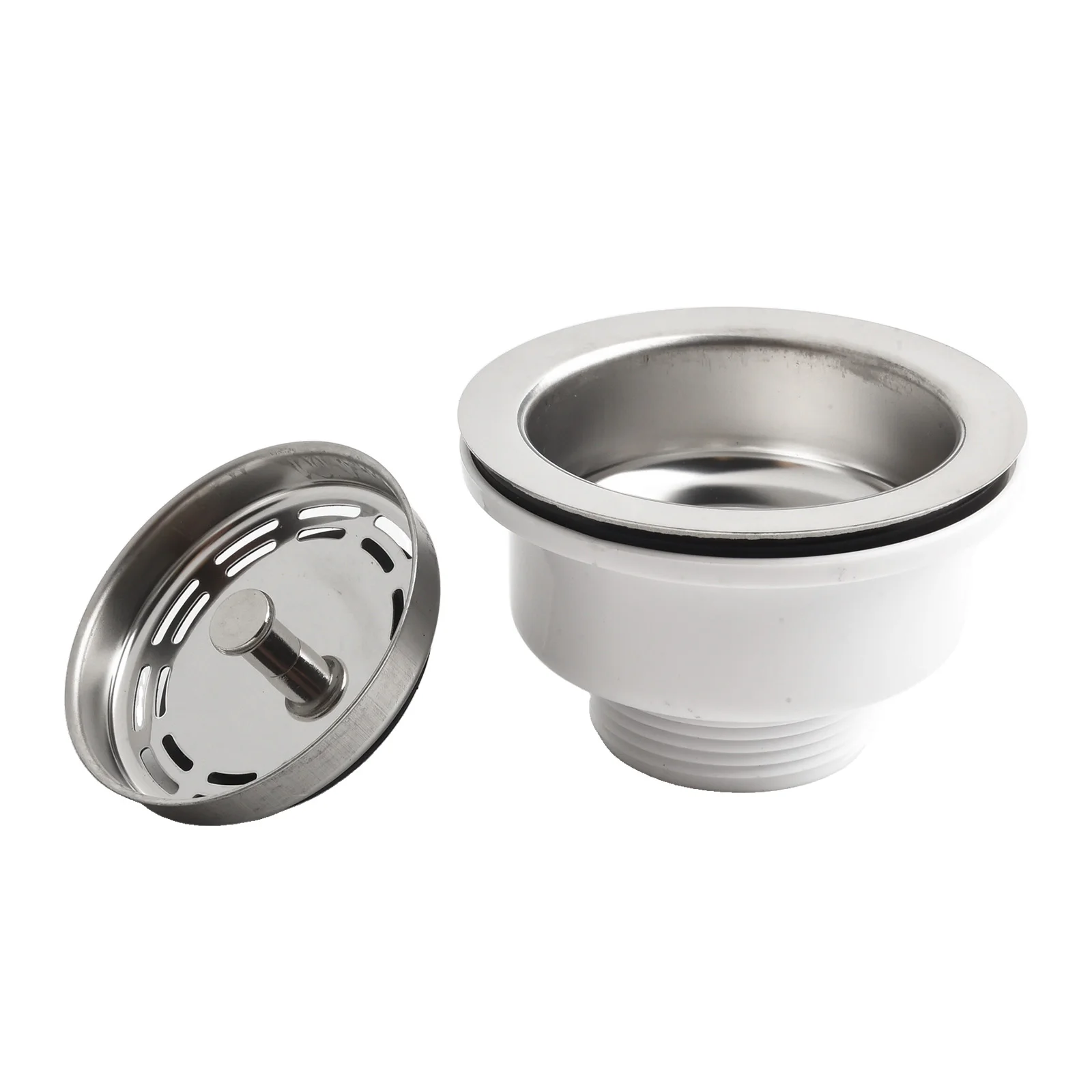 Waste Kit Sink Strainer High Quality Sink Stainless Steel 1 X Drain Diameter 90mm Silver Quality Is Guaranteed
