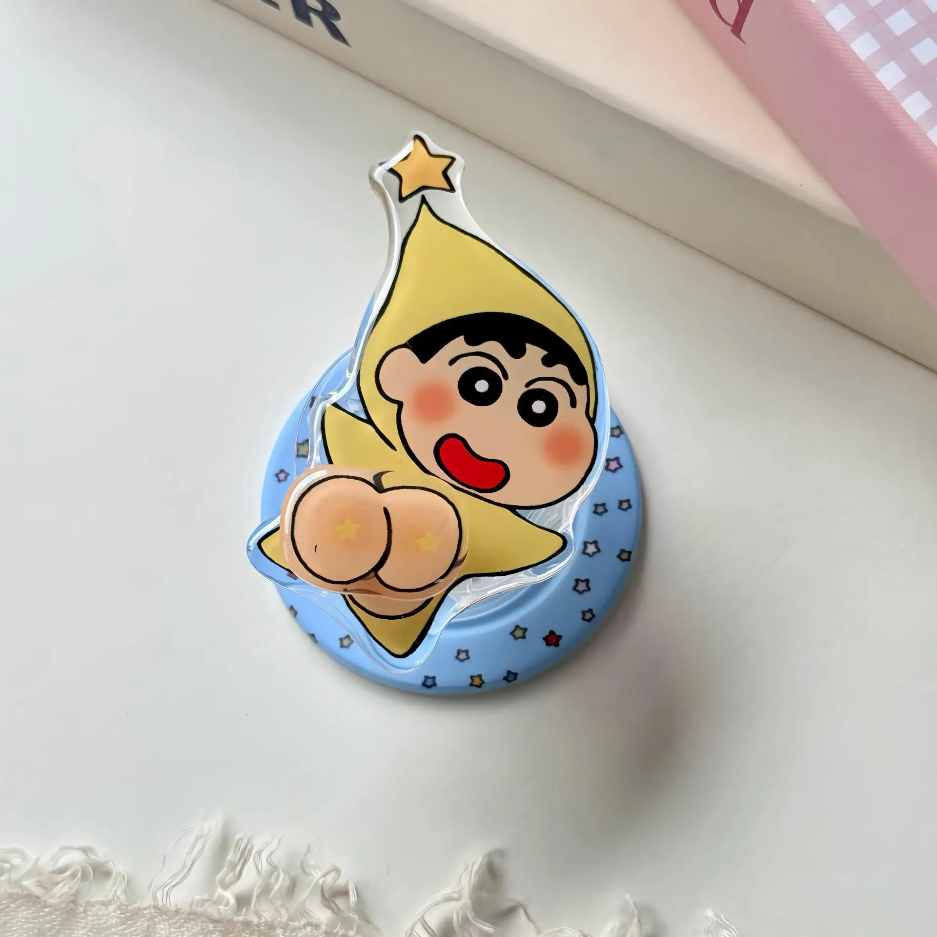 1 قطعة الكرتون الكرتون لطيف حقيبة الشفط المغناطيسي حامل جوّال بلاستيكي المحمول للطي دوران تلسكوبي #5