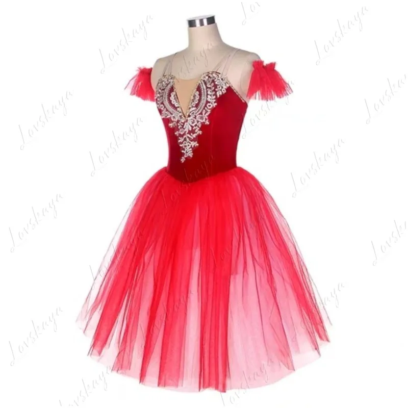 

Ballet Dress Performance - Emerald Green Children's Competition Costume - Fluffy Skirt for Adults - Ballet Performance Costume