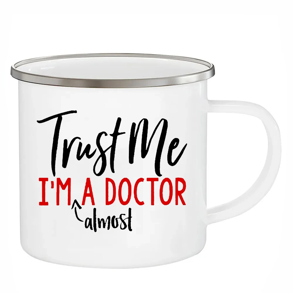 Hospital Doctor Coffee Mugs Enamel Cups Funny Dogtor Doctors Gifts Tea Milk Drink Coffee Coffeeware Campfire Camping Dog Cups