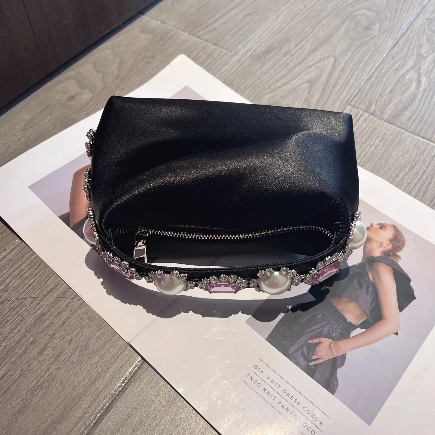 Sang Trọng Thiết Kế Ren Kim Cương Ngọc Trai Hobo Nữ Satin Tay Bling Túi Buổi Tối Dạ Tiệc Clutch Ví Túi Đeo Vai