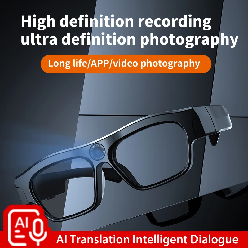 

AI translation smart glasses, 4K high-definition glasses camera, mini glasses camera, polarized sunglasses, Bluetooth glasses