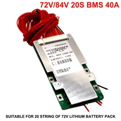 72v 84v 20 string BMS 40A discharge Balance IC Protection Board PCB DIY 3.7v 18650 21700 26650 20s Lithium Battery pack