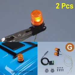 2 PCS RC 장난감 트럭 1/14 회전등 비콘 라이트 엔지니어링 램프 타미야 RC 트랙터 트럭 MAN TGX FH16 부품 액세서리