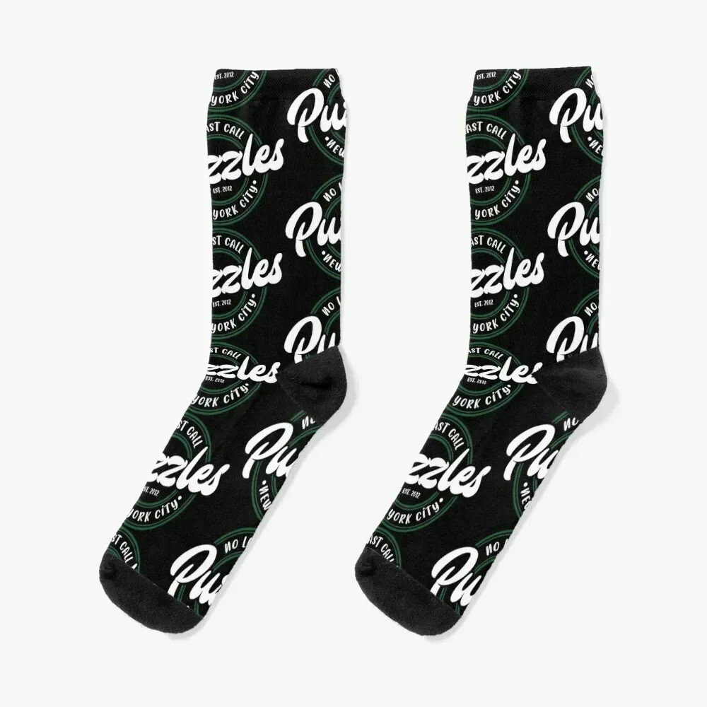 No Last Call! Puzzles in white Socks japanese fashion shoes Sports tennis Woman Socks Men's