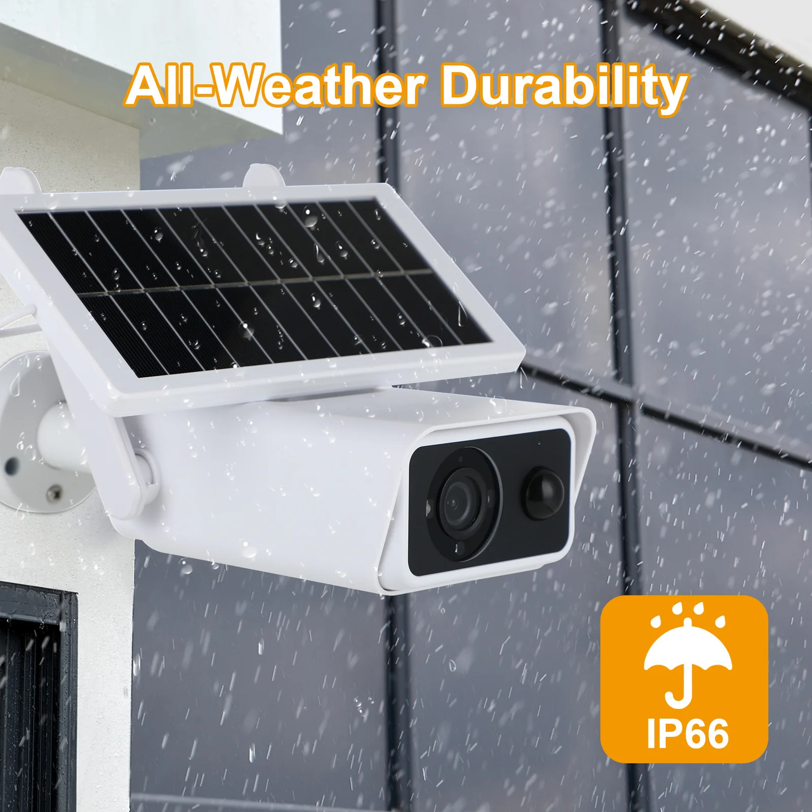 4MP Solar Camera Outdoor 360° Panoramic Night Vision Surveillance Two-way Audio Motion Detection CCTV Cameras Removable Battery