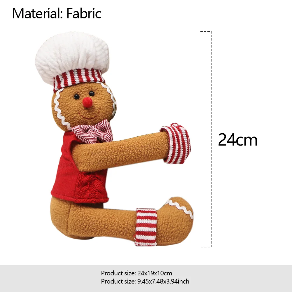 Homem de gengibre árvore de natal topper garrafa de vinho capa hugger criativo árvore de natal hugger multi-função para festa de férias em casa