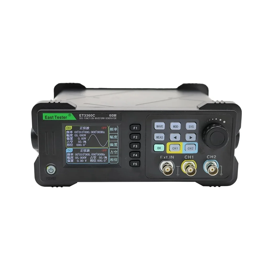 ET3360C Dual Channel Function Arbitrary Waveform Generator 20Mhz 40Mhz 60Mhz Frequency Meter Signal Source by East Tester