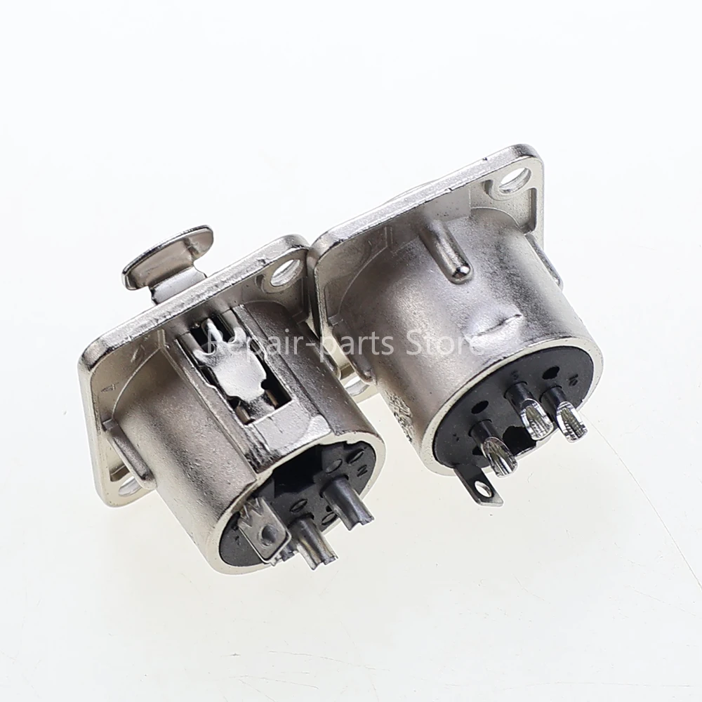 Männlicher und weiblicher Audio-Mikrofonanschluss HF XLR 3-Pin-Buchse Steckverbinder Schwarz Silber YS145BG YS146BG Kupferkontakt XLR Metallbuchse – Detail 4