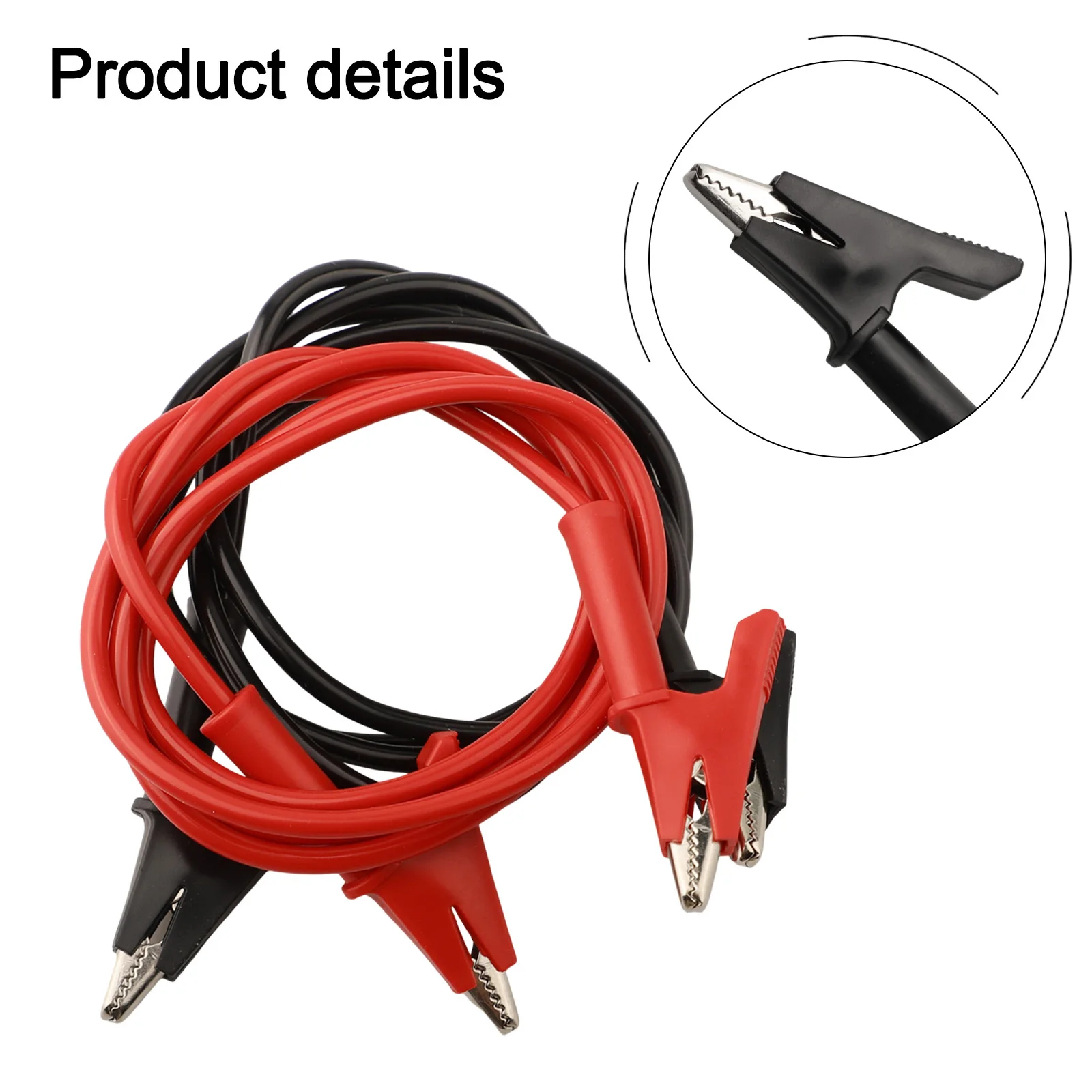 يتضمن موصلات اختبار مشبك التمساح شديدة التحمل مشبكين لكل منها أقصى جهد 1000 فولت وتيار 15 أمبير