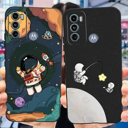 For Moto G60 Case Cover For Motorola Moto G40 Fusion Shockproof Phone Case Cute Astronaut Soft Cover on MotoG40 Fusion G 60 Capa