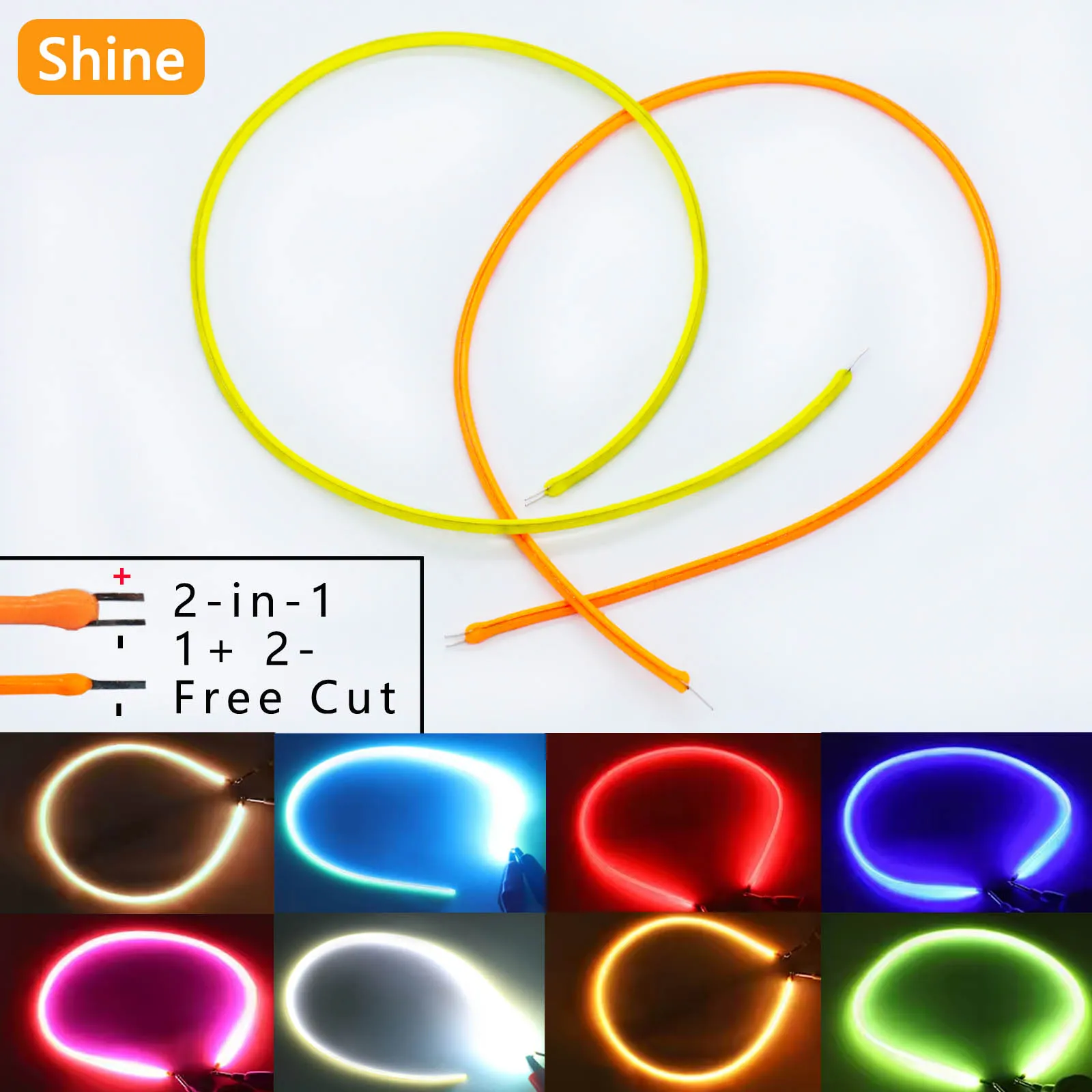 310mm 2-in-1 LED Free Cutting Flexible Filament DC3V LED Filament DIY Diode Bulb Parts 2700K Pink White Red Blue Green Ice Blue