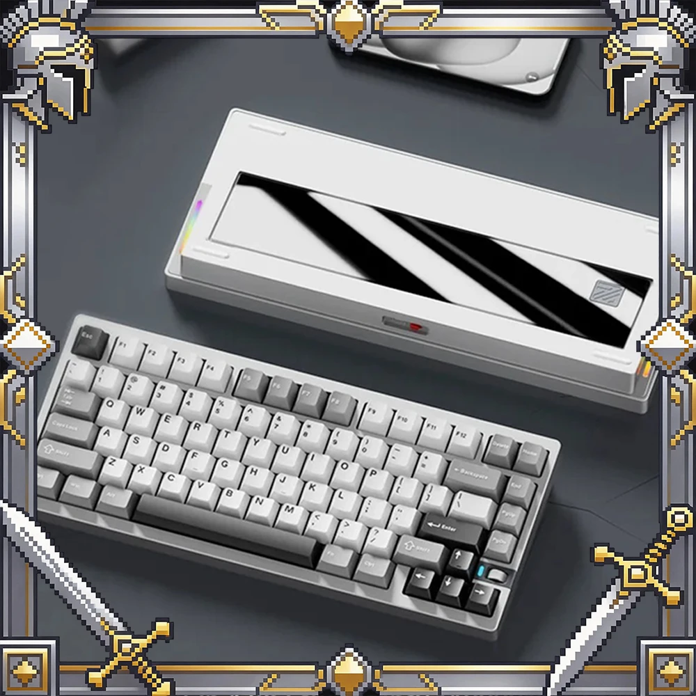 WEIKAV NUT75 Dual 8K 75-Key Tri-Mode Aluminum Mechanical Keyboard with Knob Hot-Swappable RGB For Gifts