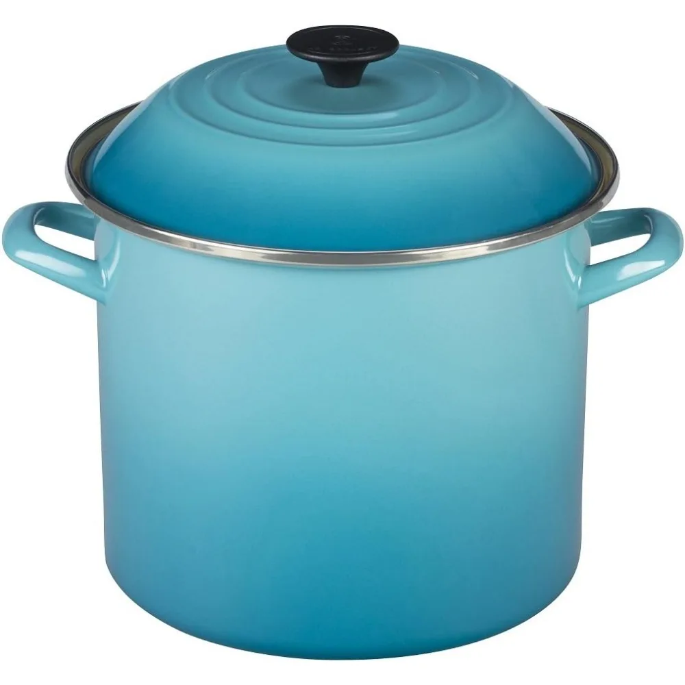 

Enamel-on-Steel Covered Stockpot, 10-Quart, Caribbean