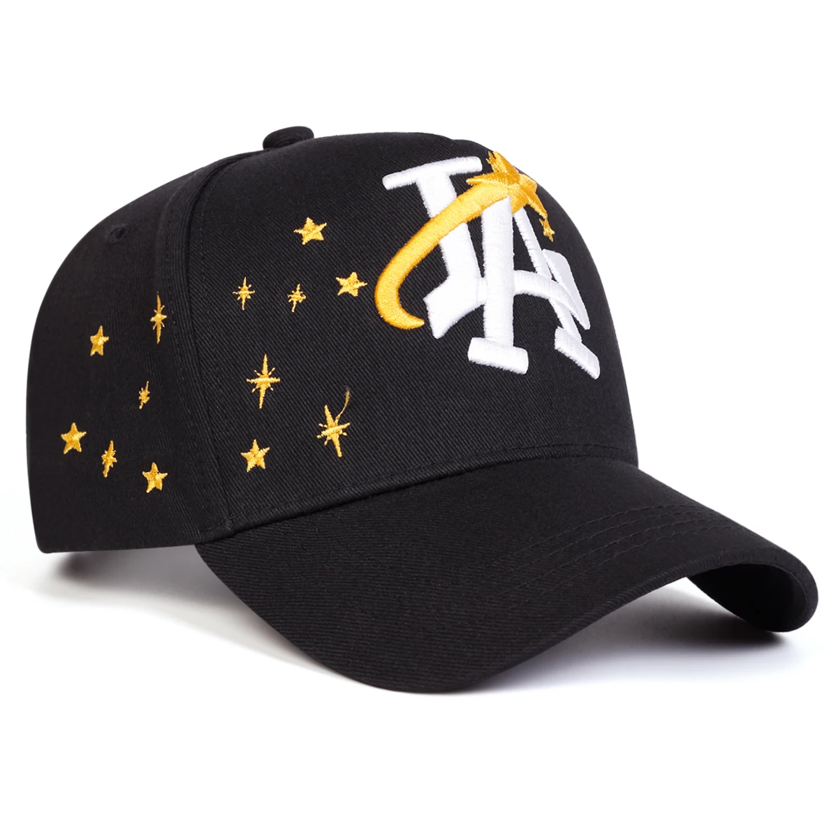 للجنسين LA نجوم التطريز قبعات البيسبول الربيع والخريف في الهواء الطلق قابل للتعديل قبعات عادية واقية من الشمس قبعة قبعة رياضية